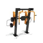 Press de pecho de pie con discos