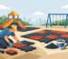 Cómo instalar pisos de caucho en áreas de juego
