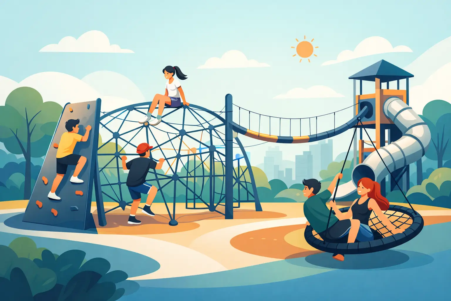 Estructuras teenager para parques que atraen