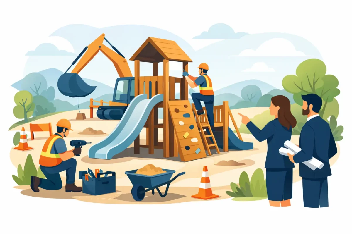 Instalación de parques infantiles sin improvisar