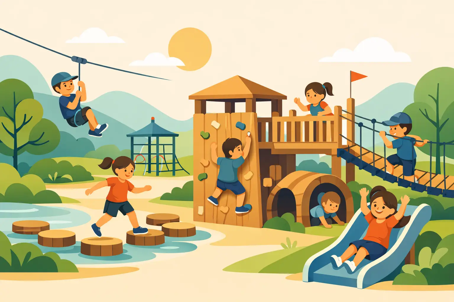 Juegos de aventura infantiles para espacios activos