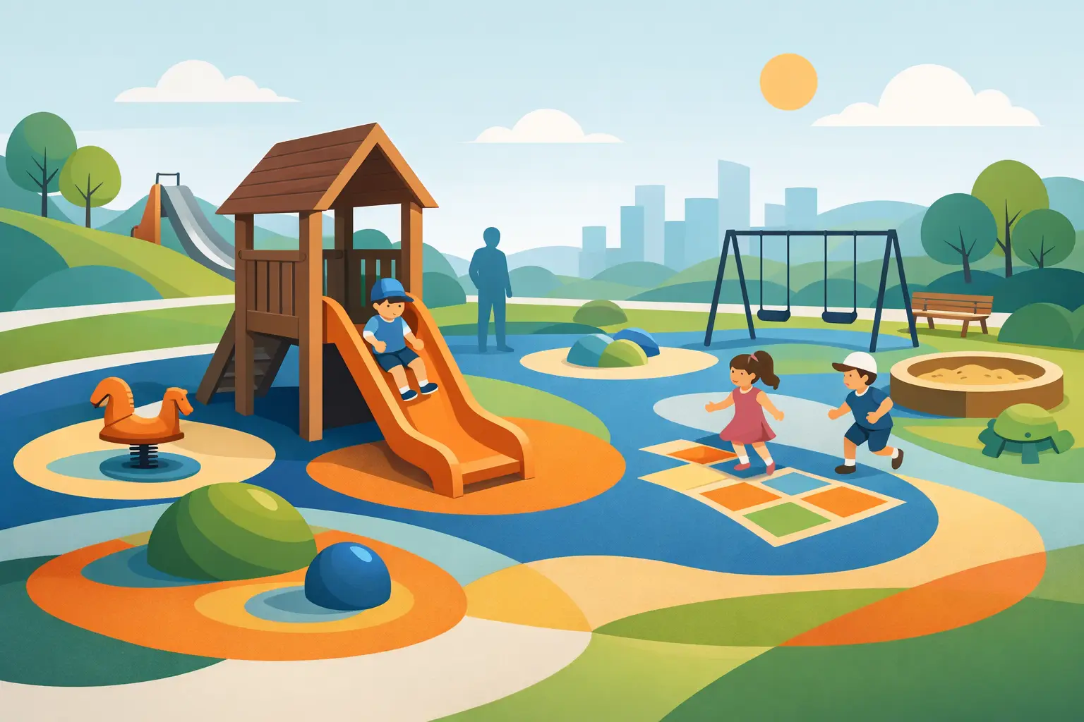 Piso EPDM para parques: seguridad y diseño