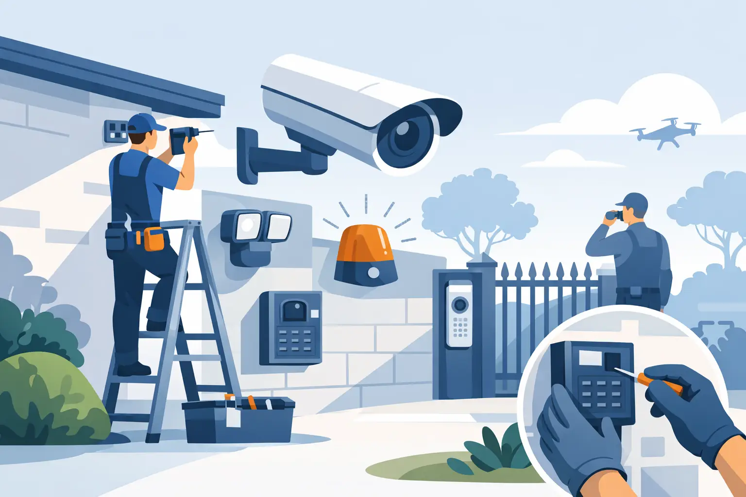 Mantenimiento de equipos exteriores para mayor seguridad