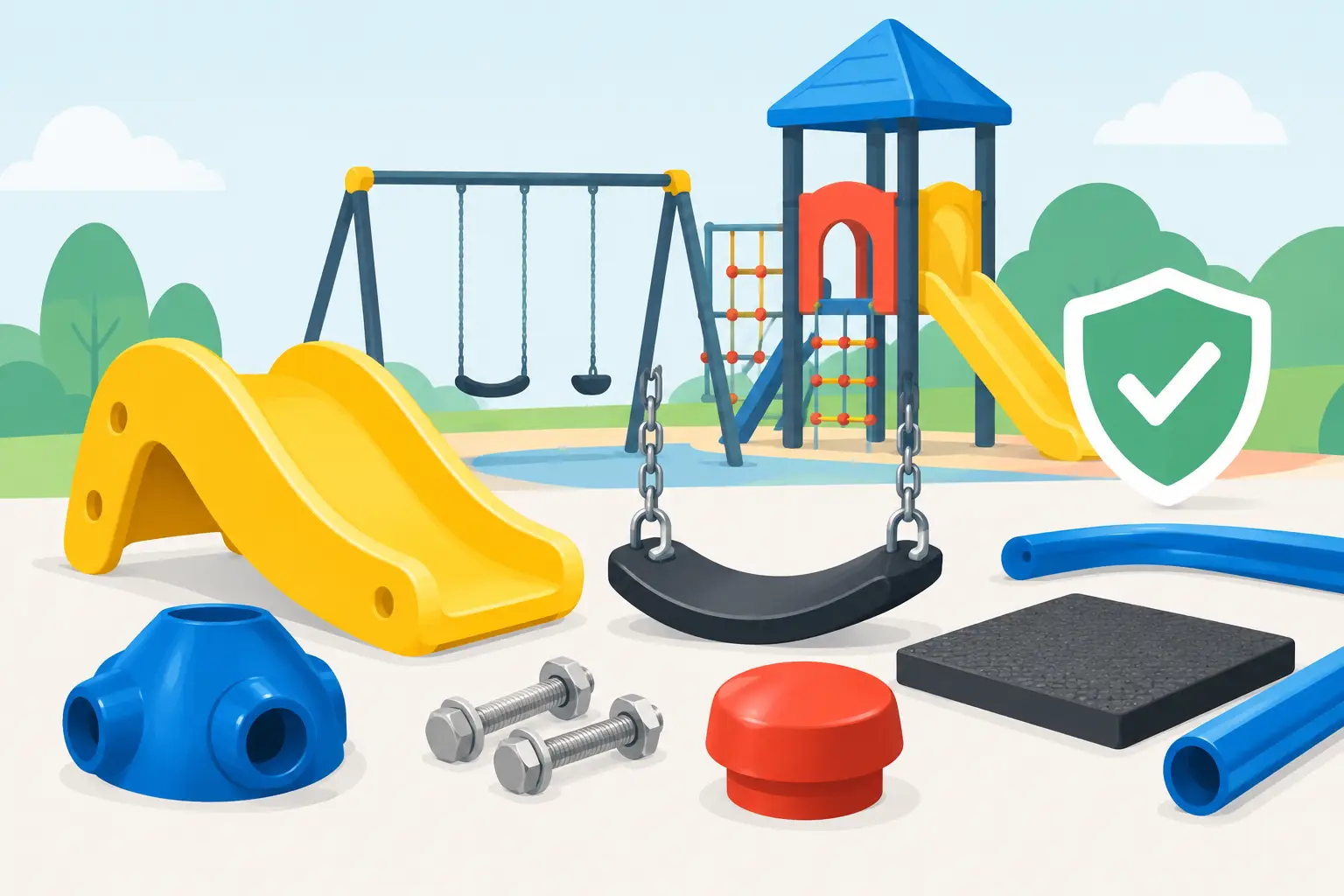 Repuestos para juegos infantiles seguros